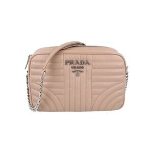 Prada Diagramme Beige Leather Shoulder Bag